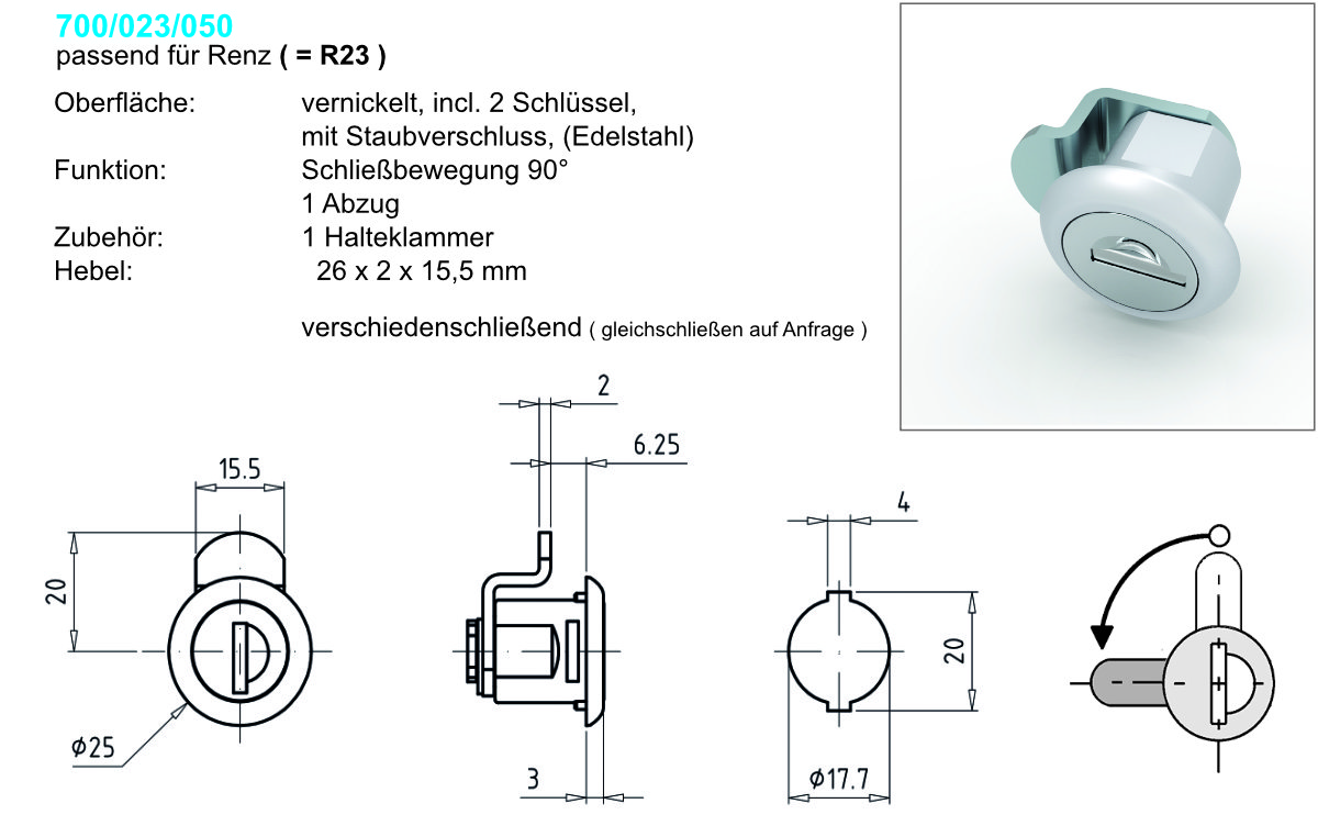 Hebelzylinder R23
